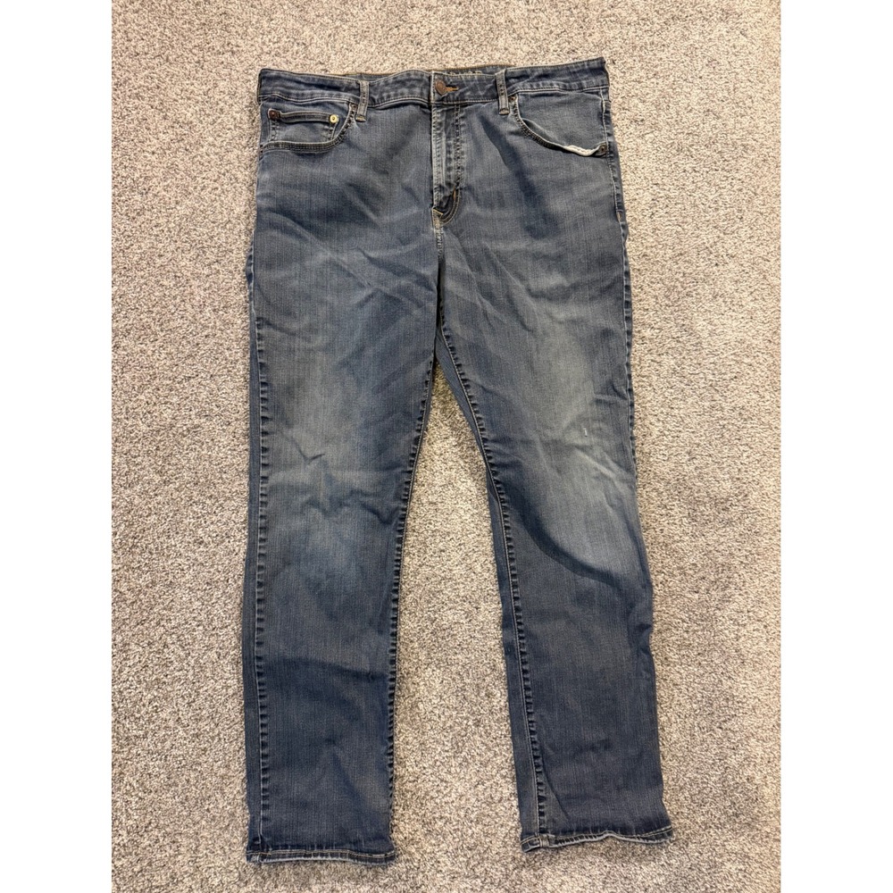 American Eagle Jeans Mens 38x32 Blue Slim Straight Extreme Flex Stretch Denim *
